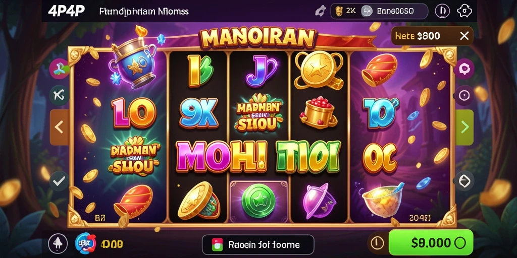 Tampilan gameplay Slot di 4P4P dengan grafis menawan.