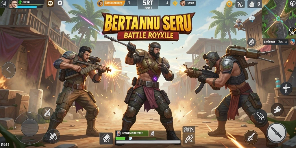 Gameplay seru dan mendebarkan dari 5RT dalam mode Battle Royale.