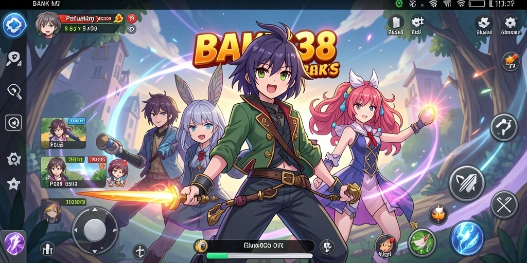 Tampilan gameplay dinamis dengan karakter anime yang menakjubkan dalam BANK338.