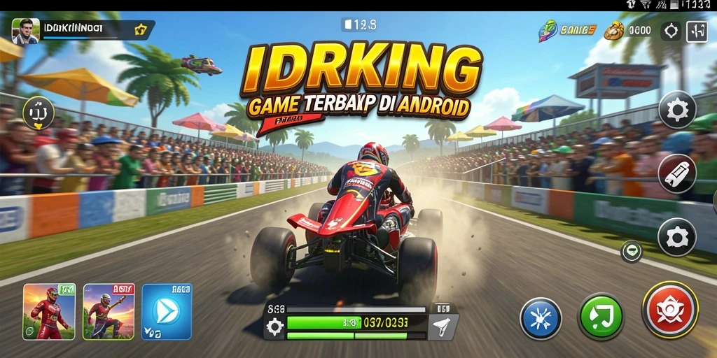 Screenshot gameplay <strong>IDRKING</strong> yang penuh aksi saat balapan.