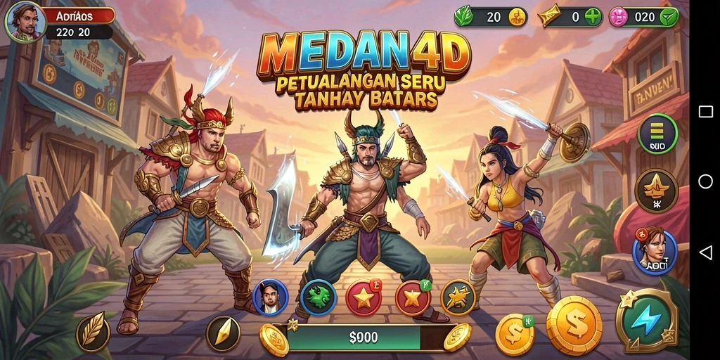 Tampilan gameplay <strong>MEDAN4D</strong> yang menampilkan misi petualangan seru.