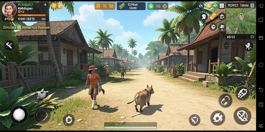 Tampilan gameplay PCPC7 yang realistis dan interaktif.