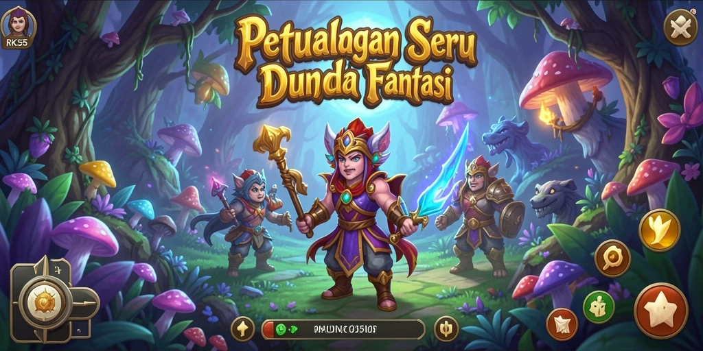 Tampilan gameplay menakjubkan dari RK55 dalam petualangan yang epik.