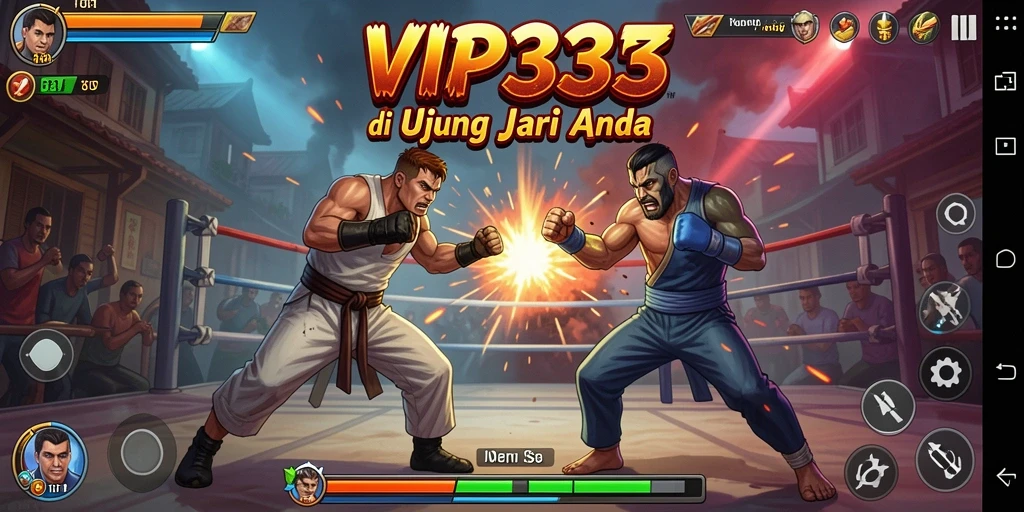 Screenshot gameplay VIP333 menampilkan pertarungan seru dan karakter unik.